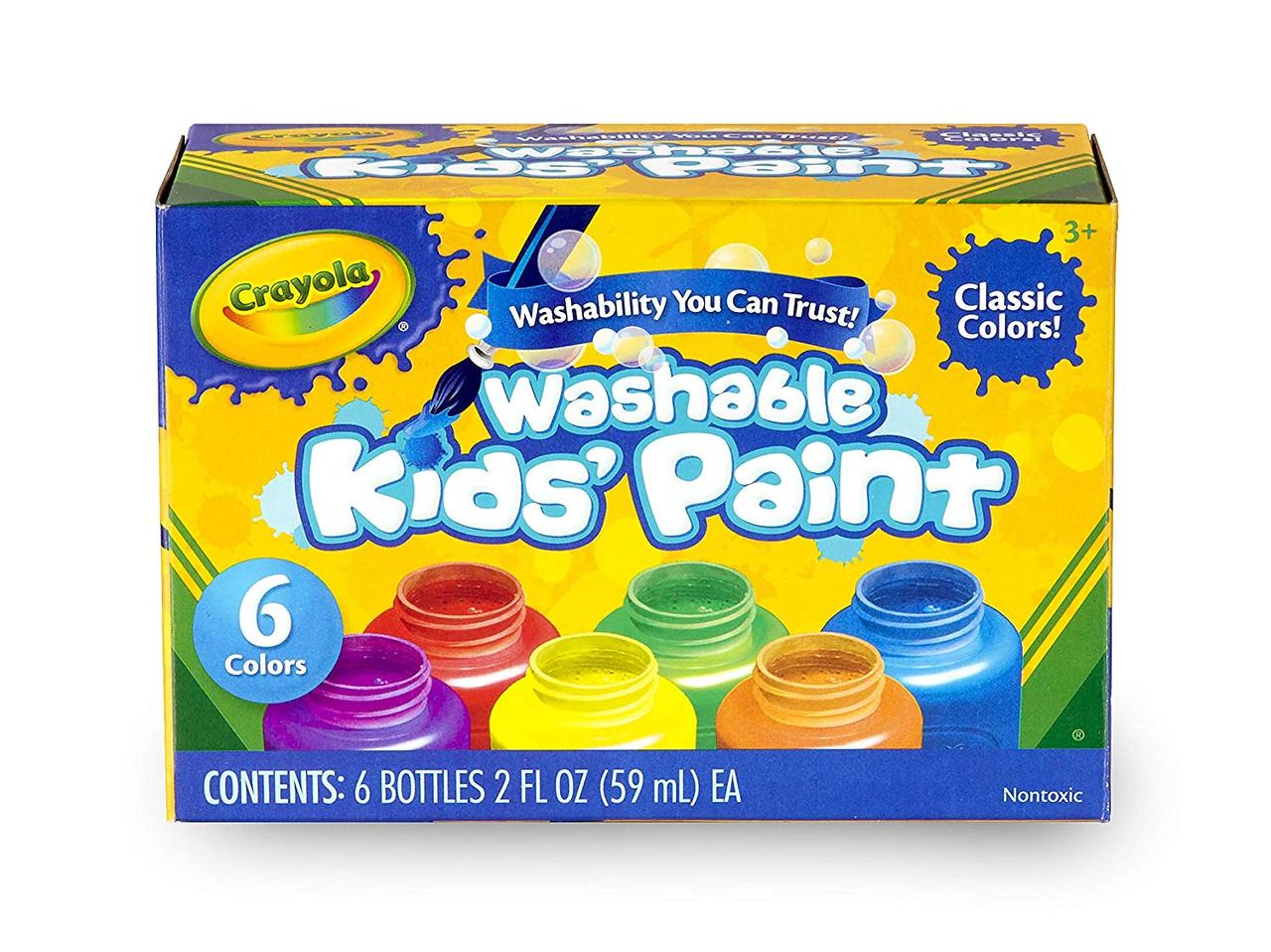 

Набор смывающих красок Crayola Washable Kids Paint Classic Гуашь 6 шт х 59 мл (54-1204) (B00004UBH2)