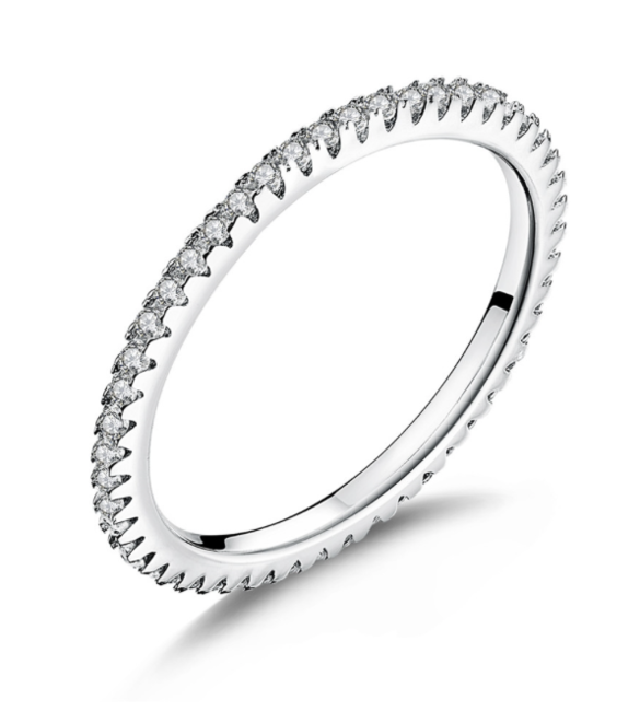 

Кольцо серебряное женское для помолвки Тиффани стайл WOSTU 18,1 Стерлинговое серебро 925