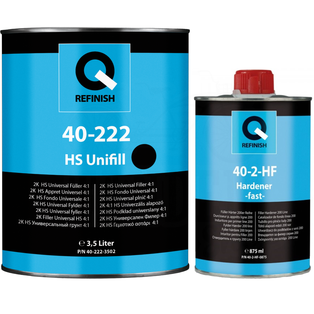 Грунт-наполнитель акриловый Q-Refinish 40-222 Unifill 4:1 HS, 3,5 л ...