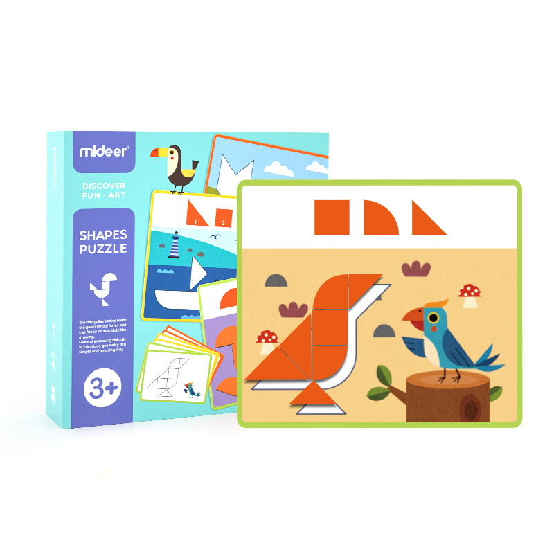

Деревянная мозаика-танграм с карточками MiDeer Toys MD1097