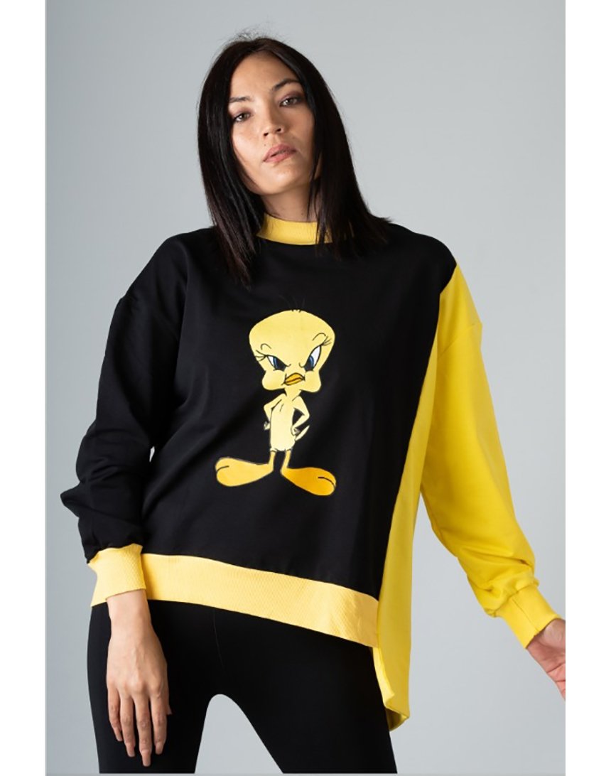 

Свитшот Sonesta c желтым рукавом XS черный (SN2702 black/yellow)