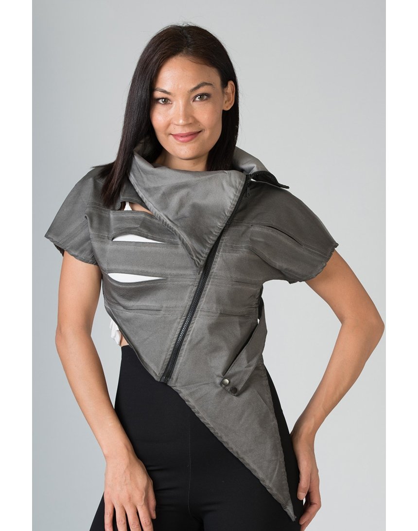 

Косуха-жилет Sonesta с разрезами M серая (ТК1837)