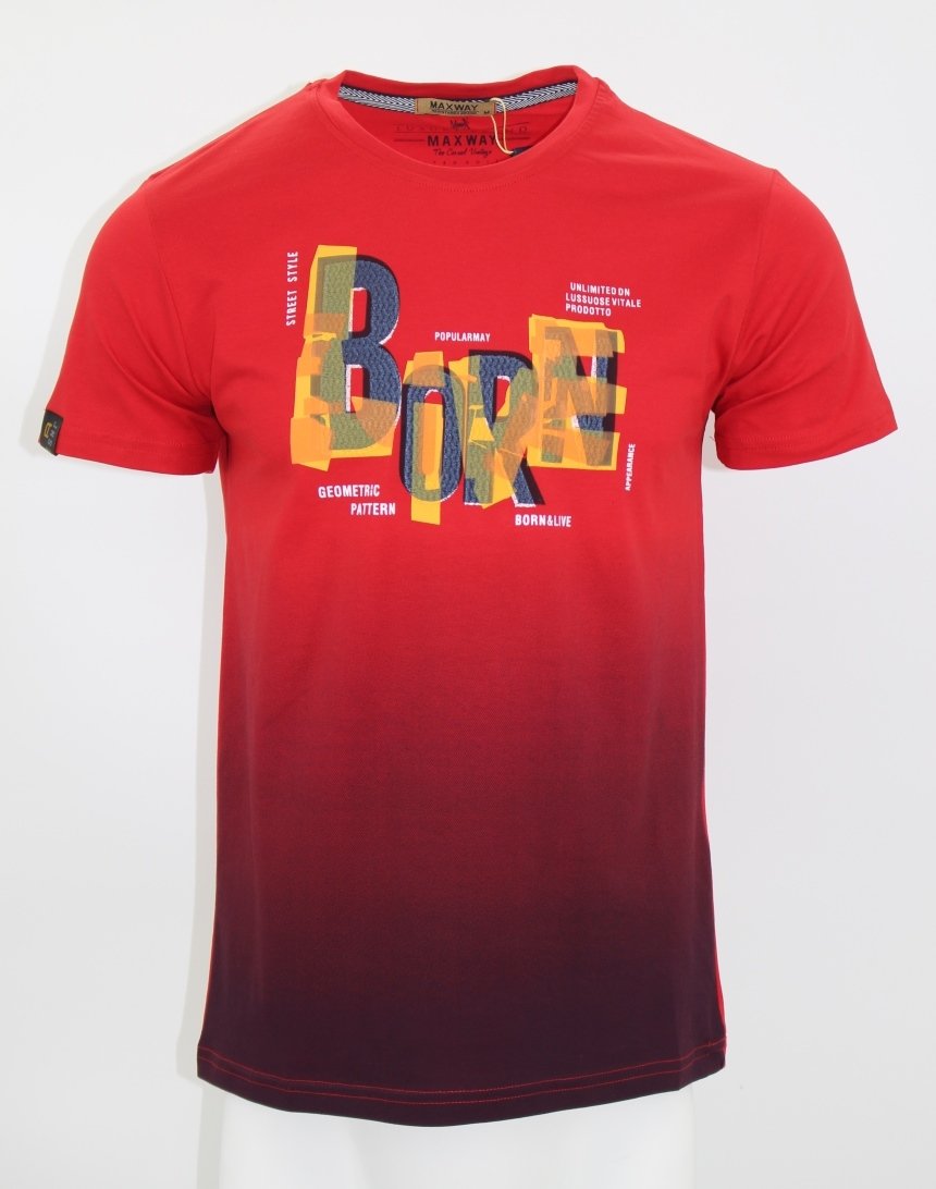 

Футболка MAXWAY с надписью Born Live L красная (8732 red)