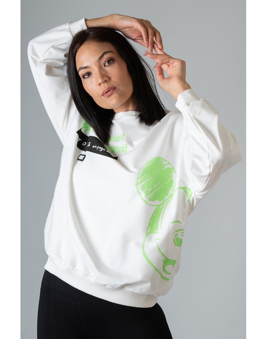 

Свитшот Sonesta с крупными принтами M белый (SN2720 white)
