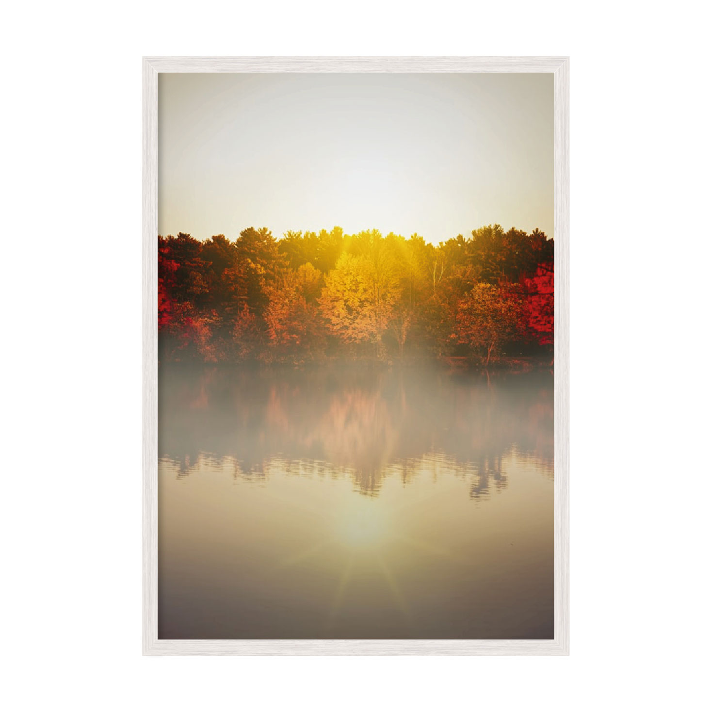 

Постер "Autumn lake" с антибликовым стеклом 297x420 мм в белой рамке