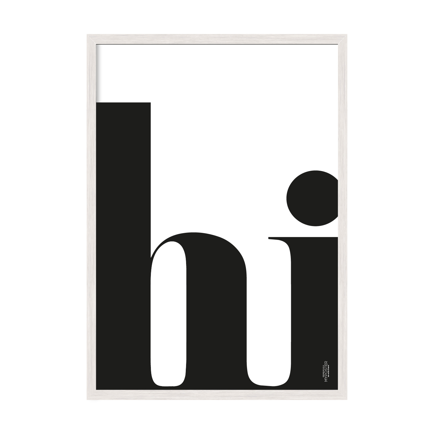 

Постер "hi" с антибликовым стеклом 596x840 мм в белой рамке