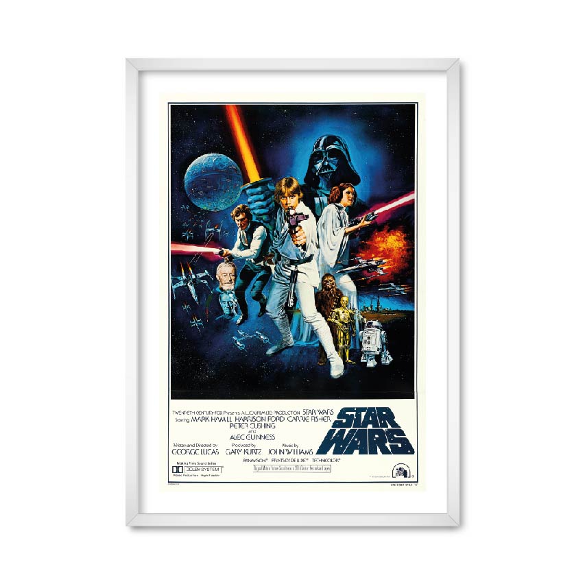 

Постер "Star Wars poster" с антибликовым стеклом 297x420 мм в белой рамке