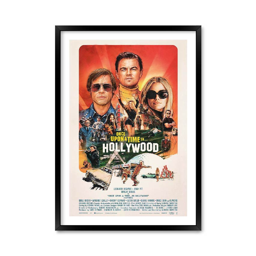 

Постер "ONCE UPON A TIME IN HOLLYWOOD" без стекла 596x840 мм в чёрной рамке