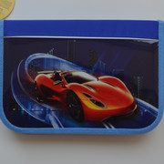 

Пенал CLASS "Cars", 1 отделение, 1 отворот, синий, с наполнением, 94065