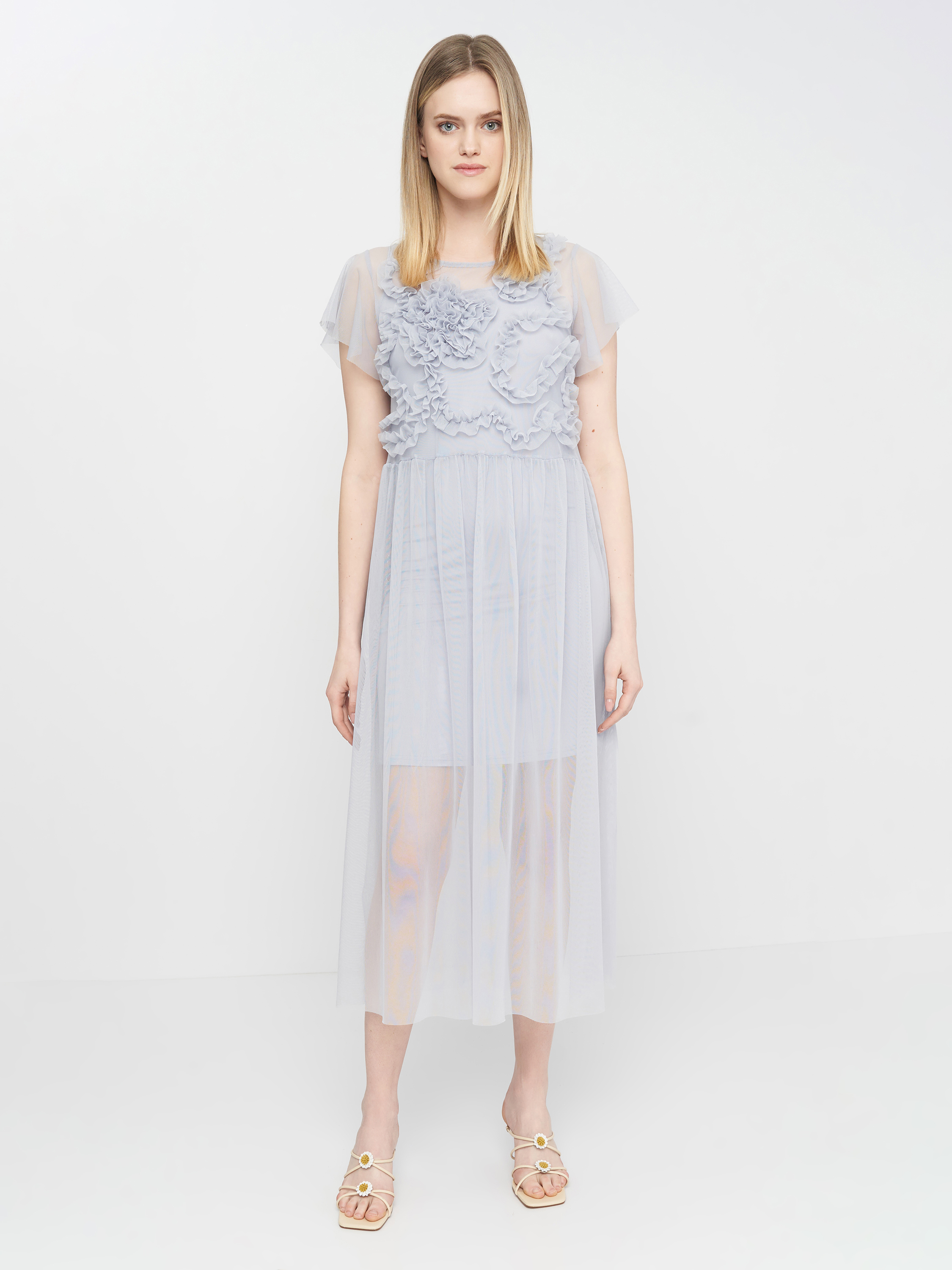 Плаття міді жіноче Vero Moda XAZ399567EUQJ M Сіре з блакитним від Rozetka на платформі USKIDKA Акція на Плаття міді жіноче Vero Moda XAZ399567EUQJ M Сіре з блакитним від Rozetka