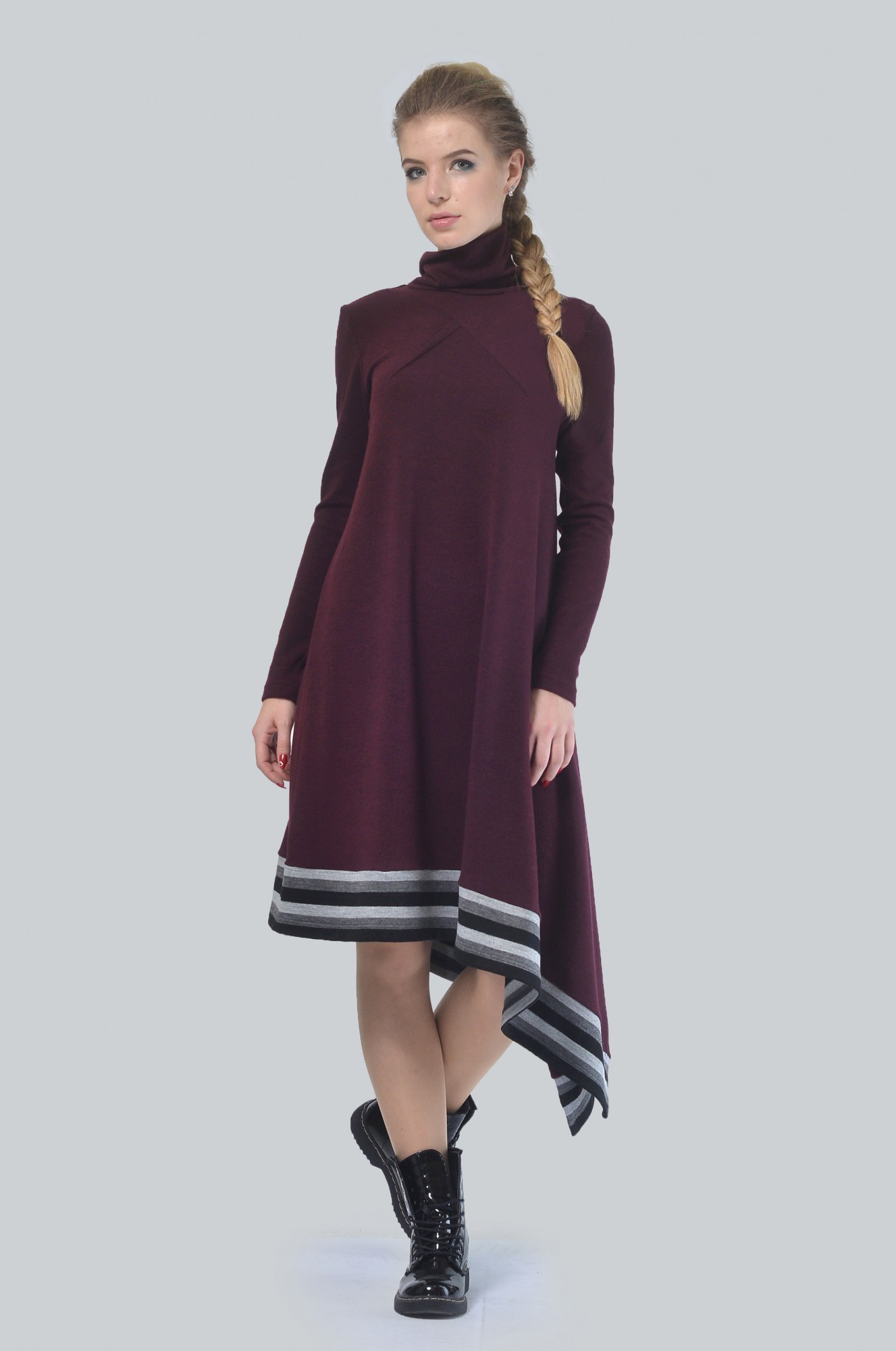 

Женское платье туника Agata Webers, Будапешт бордовый XS