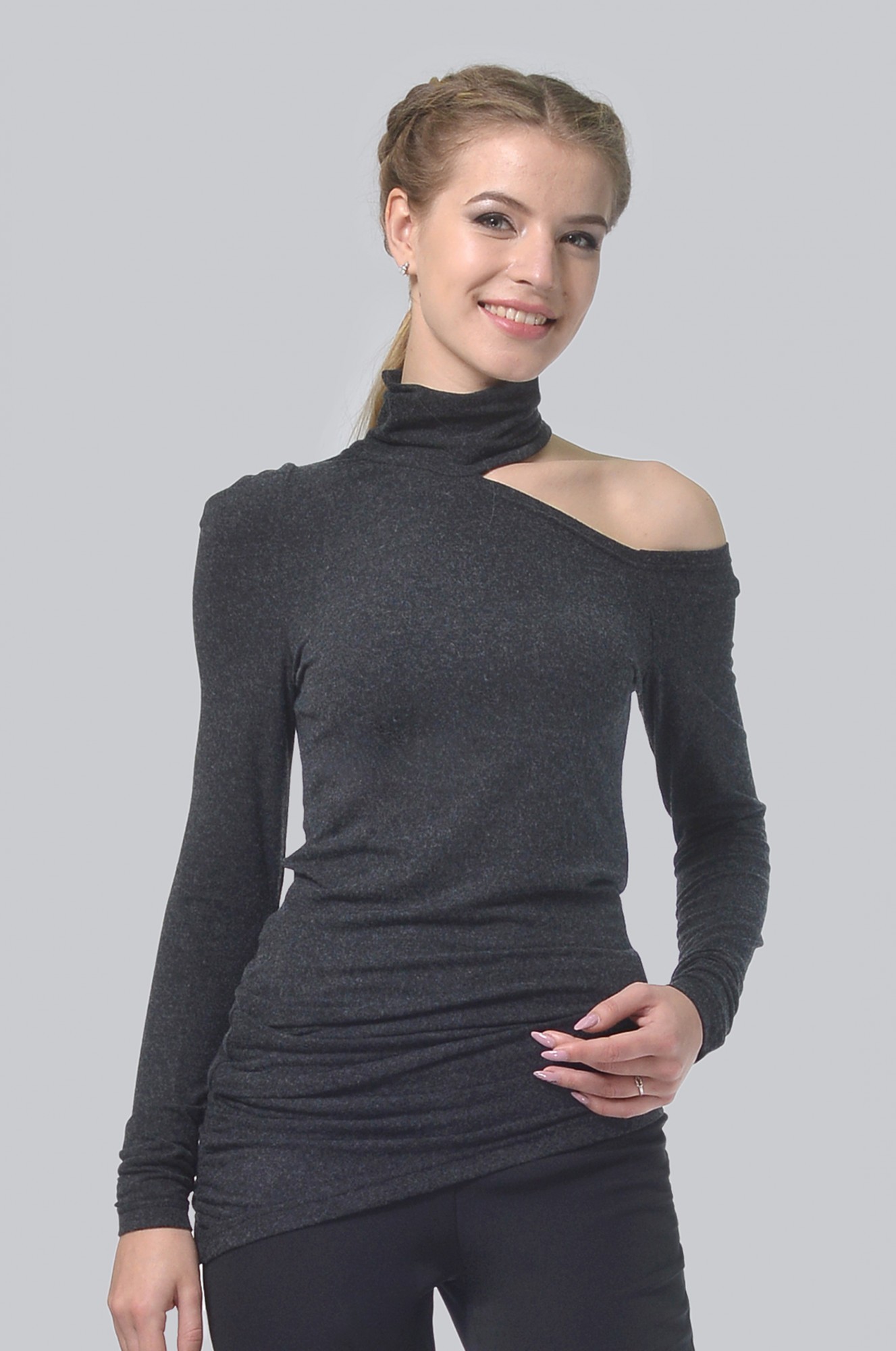 

Женская туника с открытым плечом Agata Webers, Каир черный L
