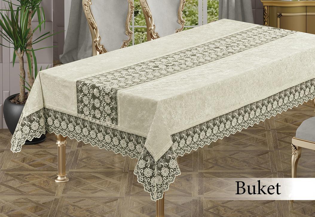 

Скатерть Велюр в PVC Maison Royale 160x220 Buket Cream