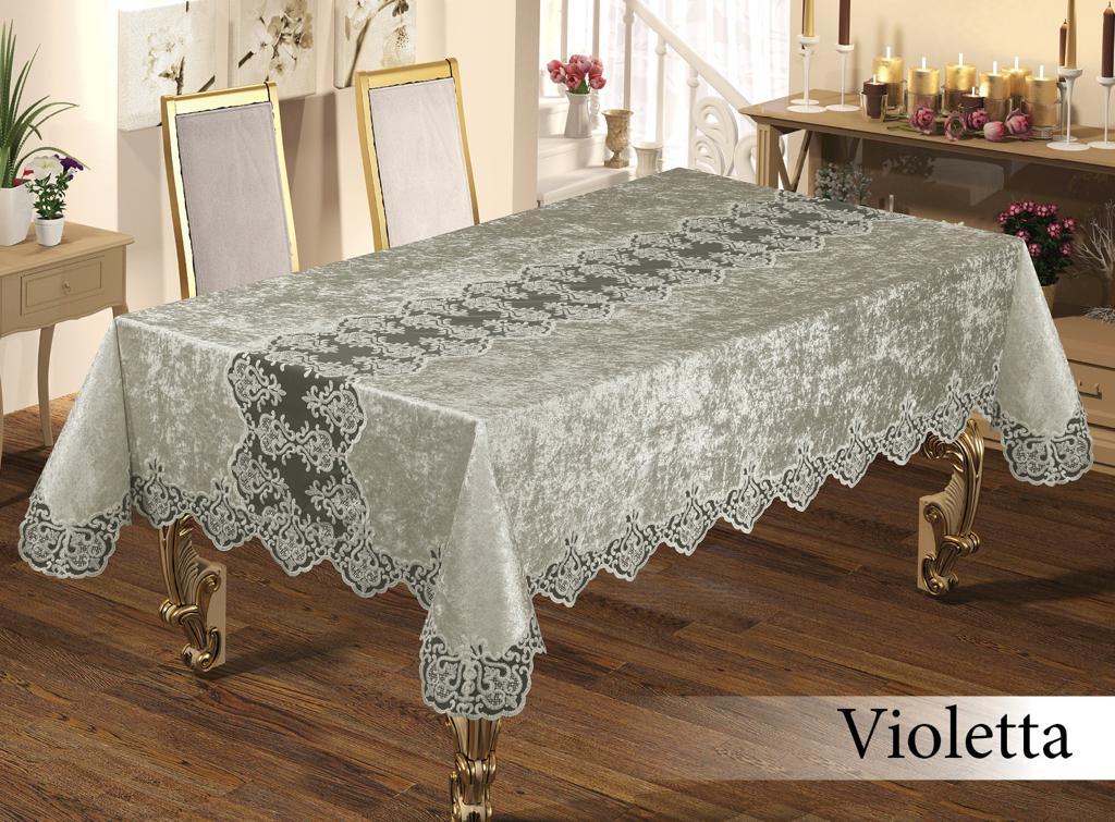 

Скатерть Велюр в PVC Maison Royale 160x300 Violetta Grey