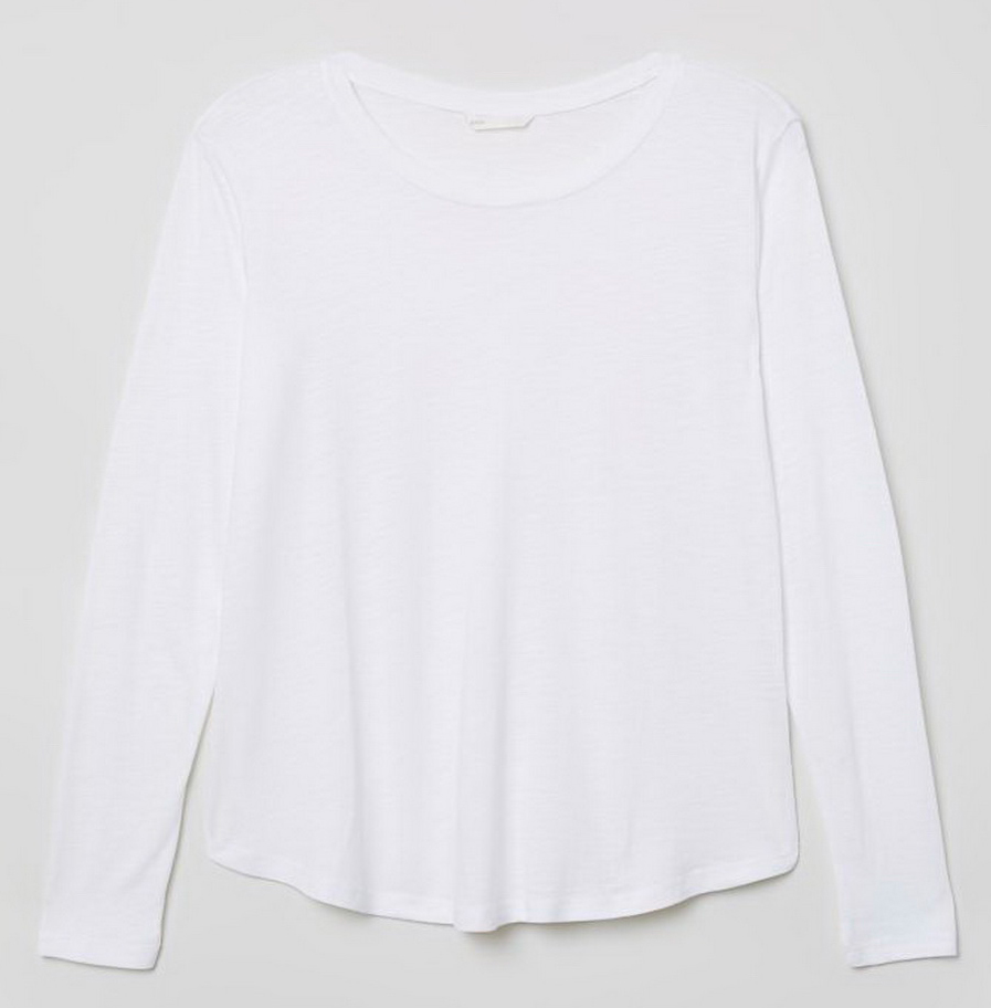 

Лонгслив H&M 0575141-8  Белый, Лонгслив H&M 0575141-8 XS Белый