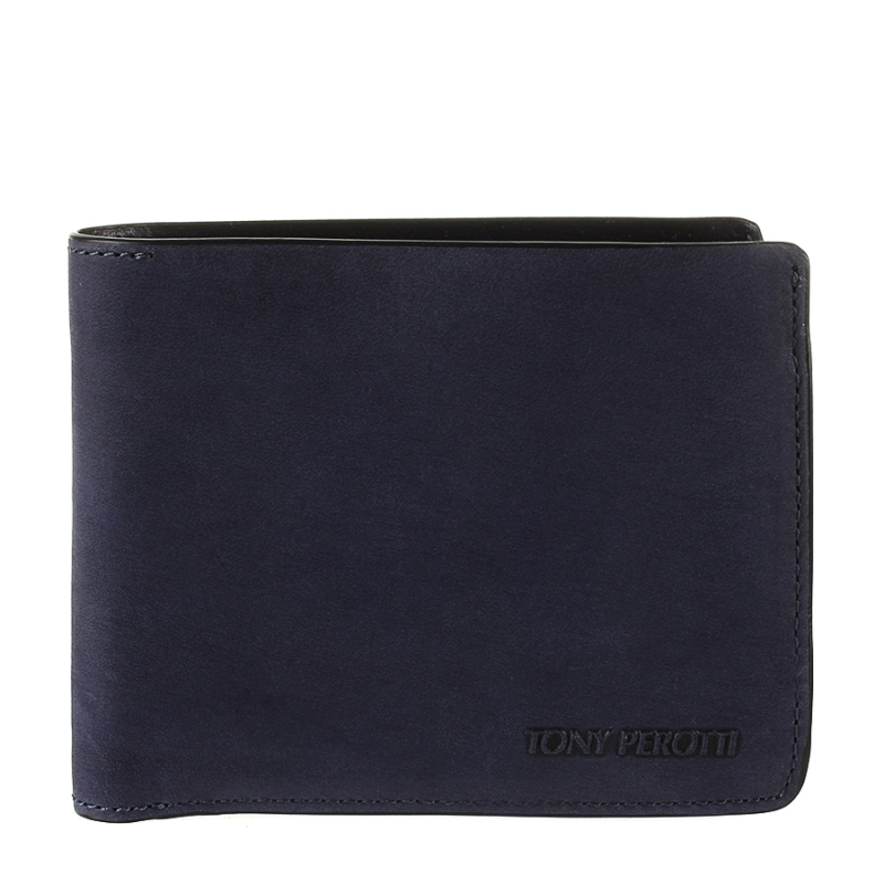 

Портмоне Tony Perotti Metropolis 3540 navy из нубука синее мужское