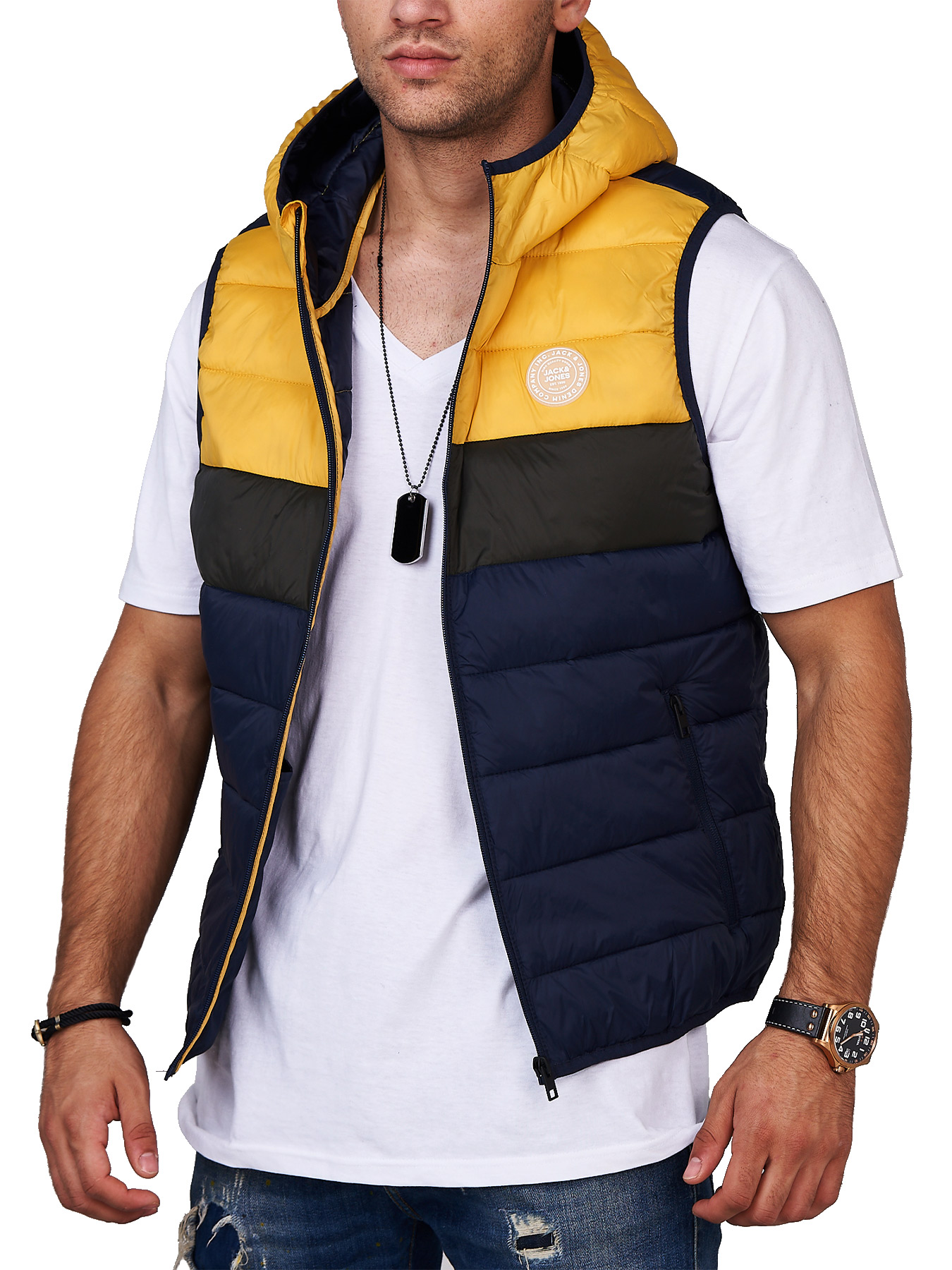 

Жилет Jack & Jones Yolk Yellow/Blocking L желтый