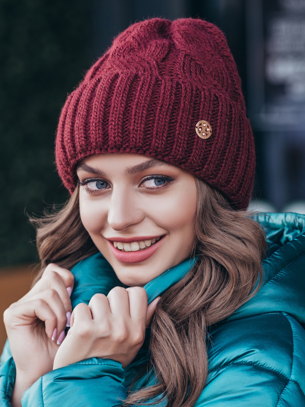 

Шапка Dressa 40533 One Size Бордовая