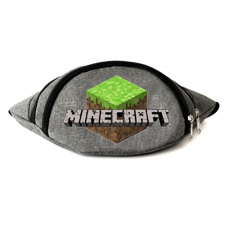 

Сумка Бананка на пояс Майнкраф Minecraft (MC-Logo-02) Cappuccino Toys серая