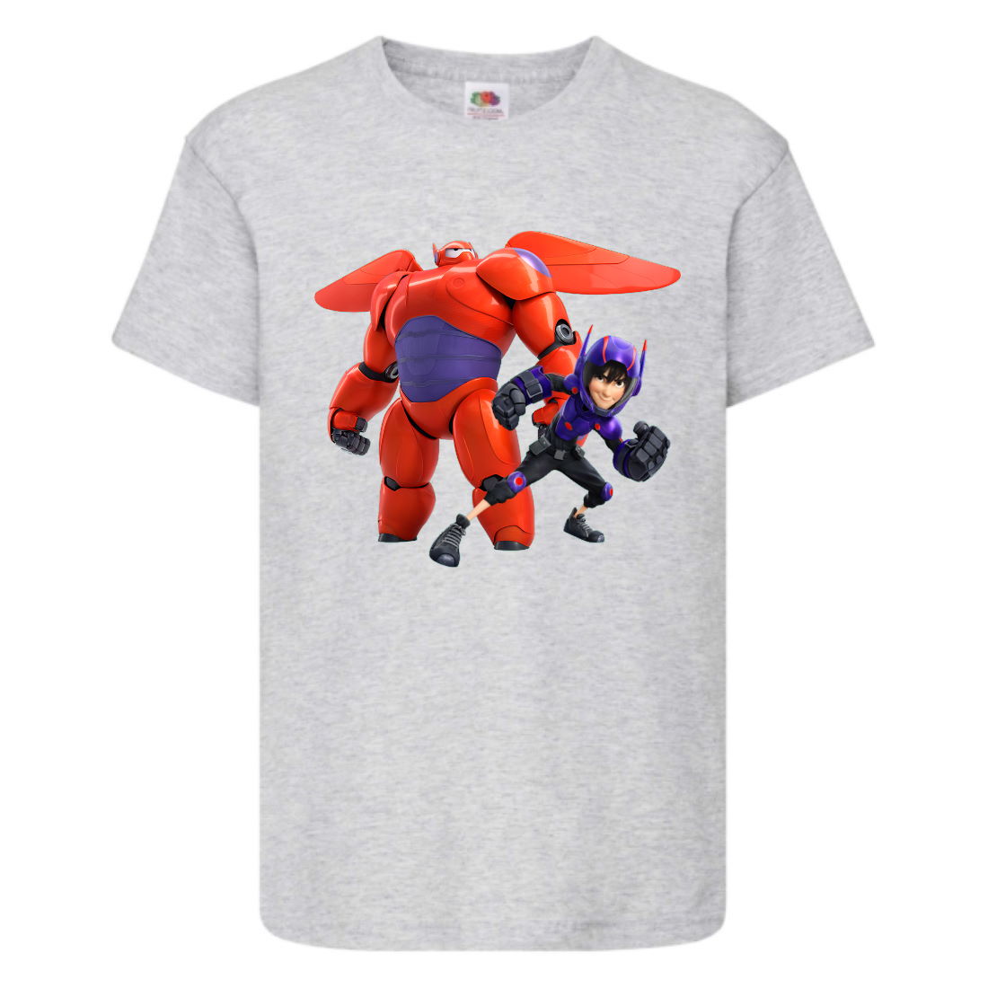 

Футболка детская Город героев Баймакс и герой (Baymax and hero HC gr 1) серая 152 см
