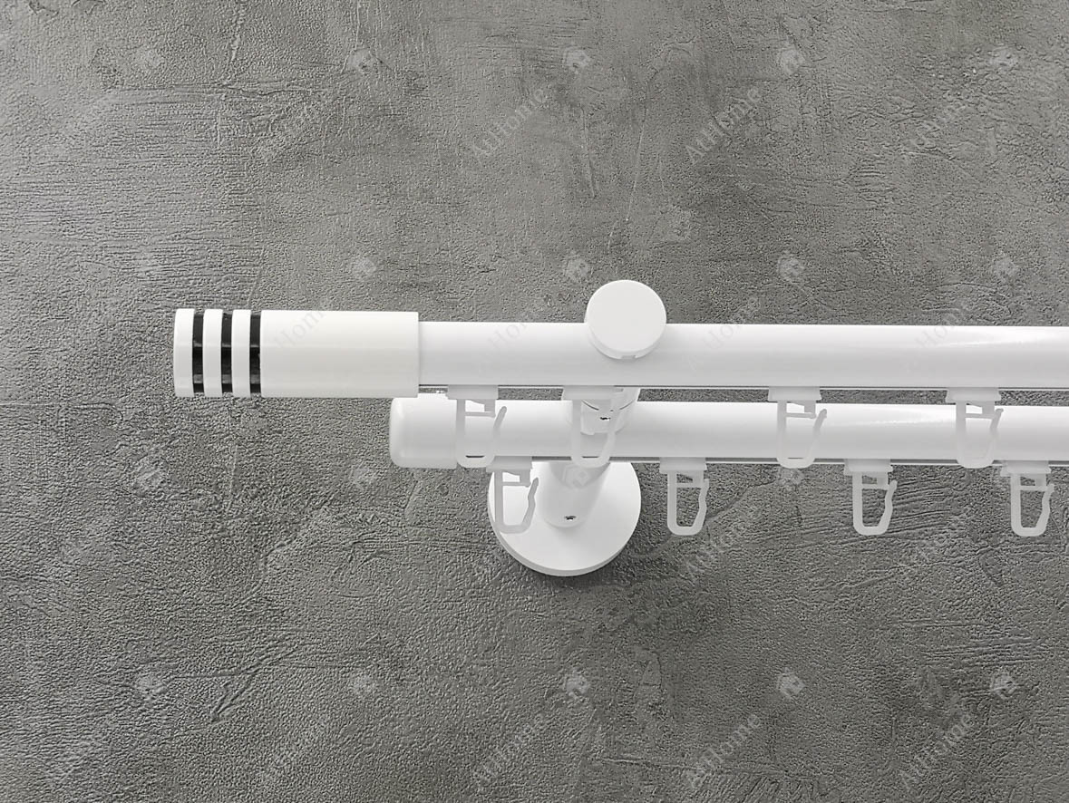 

Карниз Quadrum Модуло 160 см двойной Белый 19/19 мм импрессионная