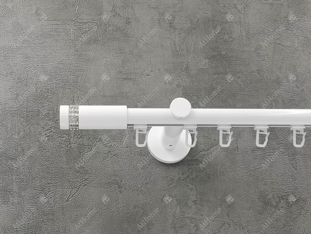 

Карниз Quadrum Хантос 200 см одинарный универсальный Белый 19 мм импрессионная