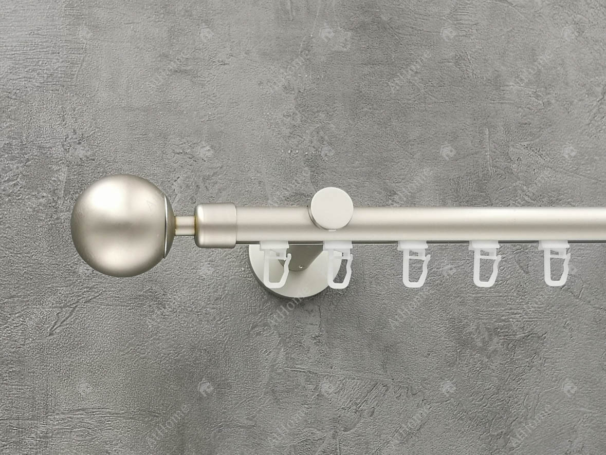 

Карниз Quadrum Шар 160 см одинарный универсальный Сатин 19 мм импрессионная