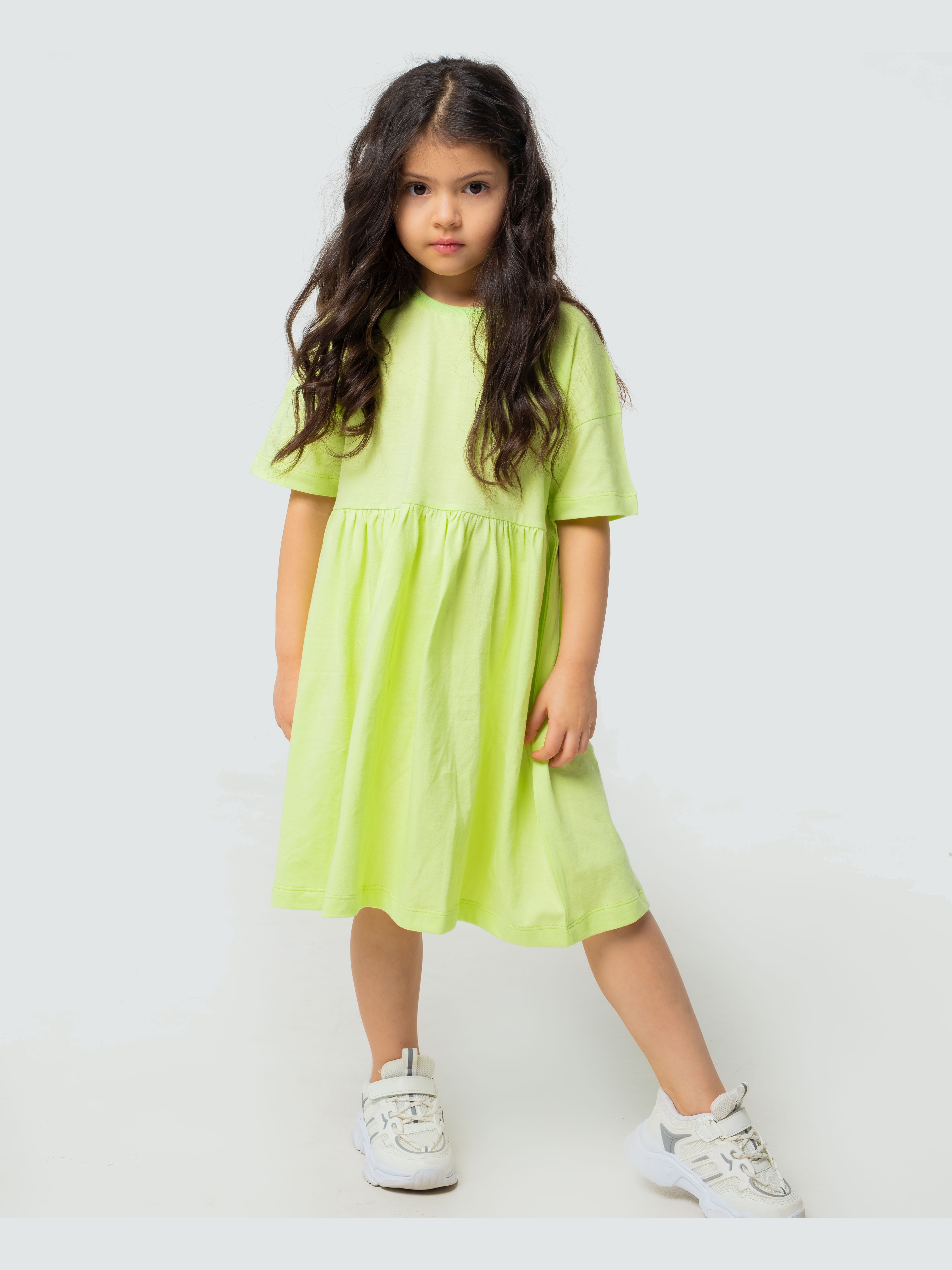 Акція на Дитяче літнє плаття для дівчинки Vidoli G-23895S 122 см Салатове від Rozetka