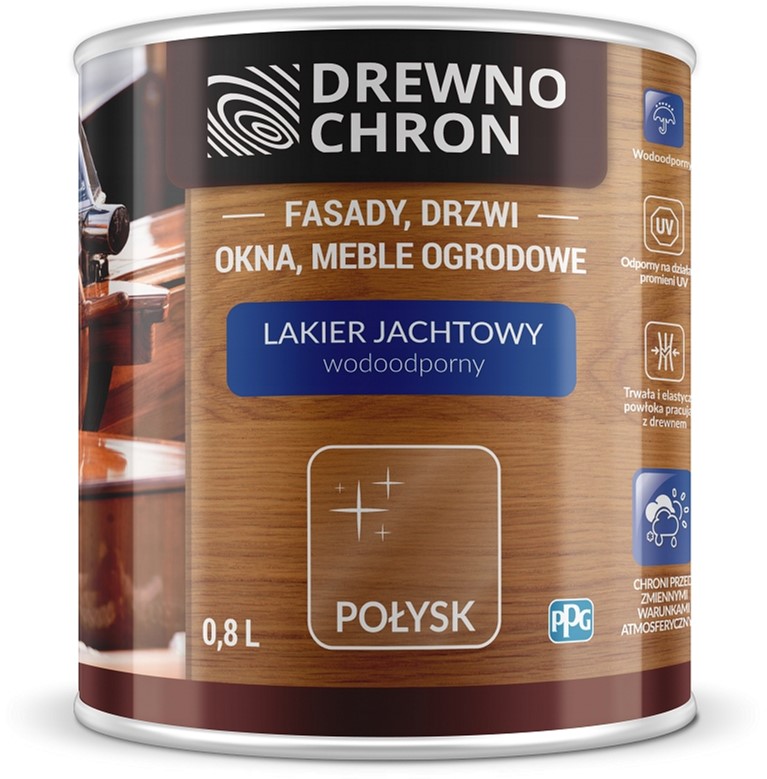 

Лак яхтный Drewnochron глянцевый 0.8 л Бесцветный (DN-355668)