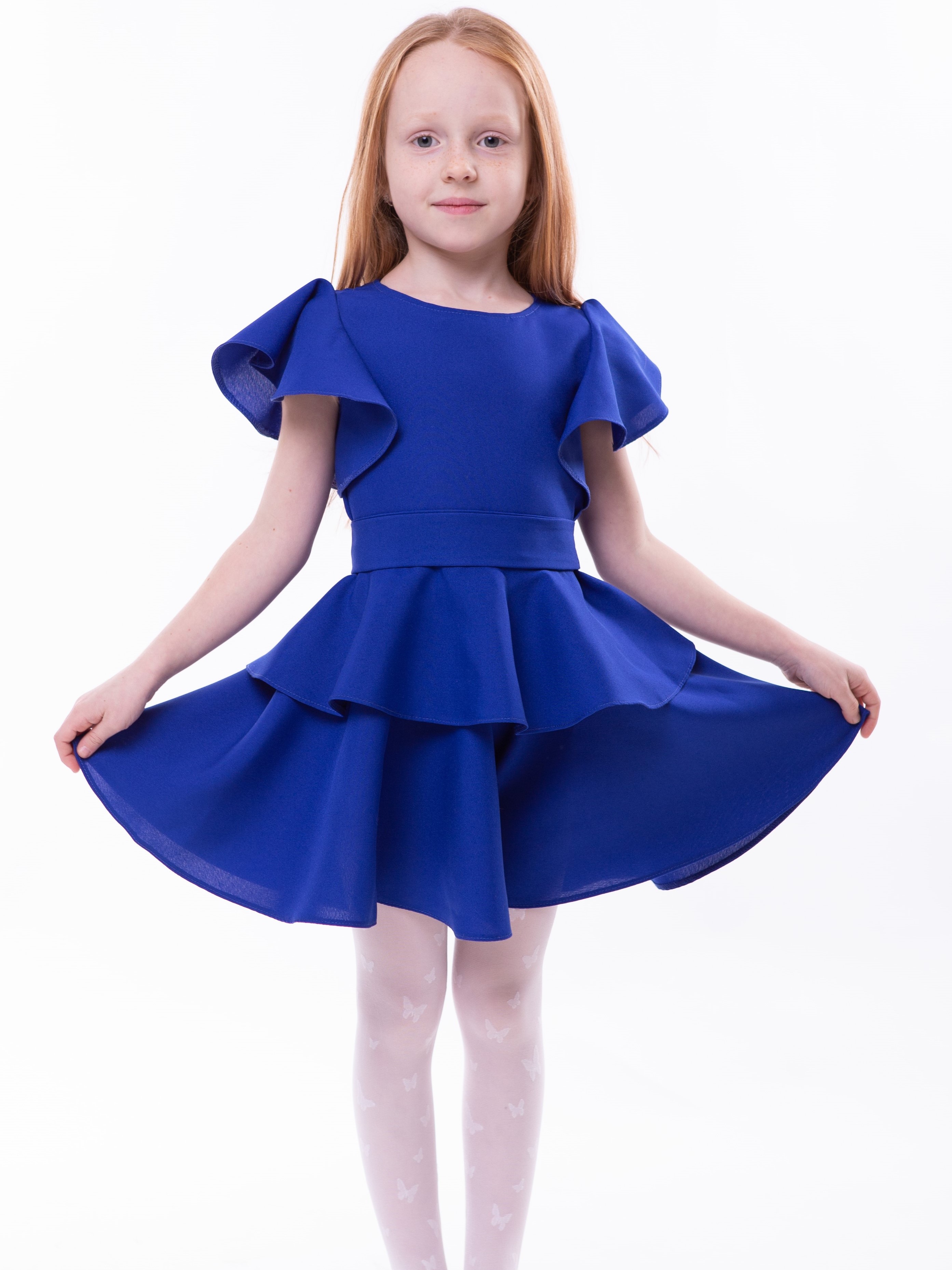Акція на Дитяче літнє плаття для дівчинки Ластівка 19_3101 122 см Електрик від Rozetka
