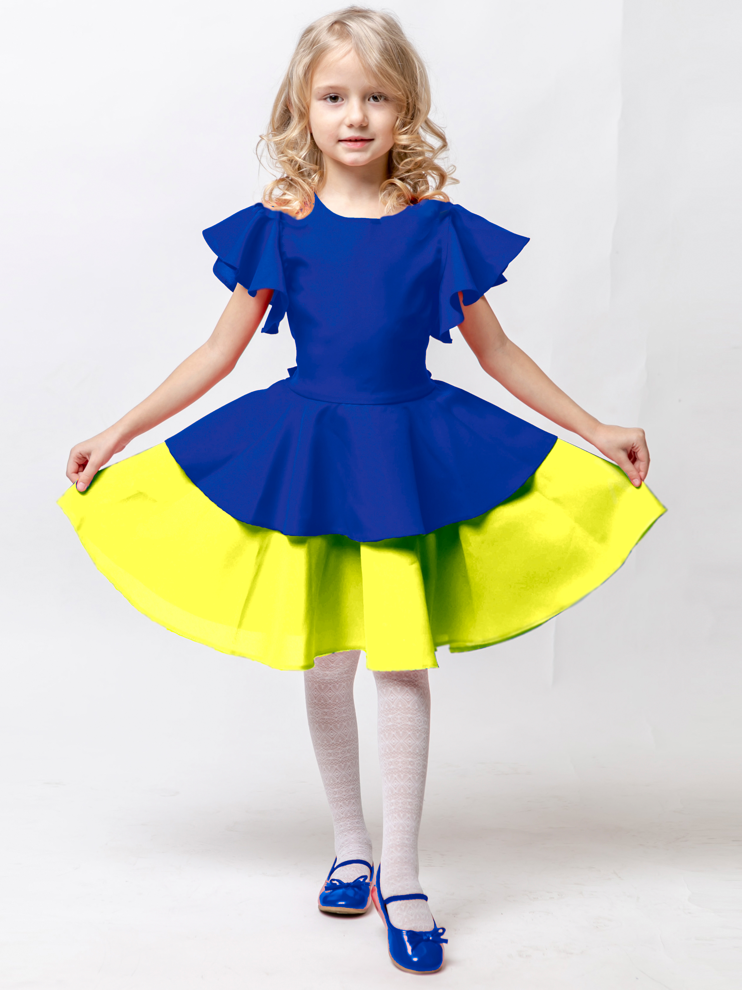 Акція на Дитяча літня святкова сукня для дівчинки Ласточка 22_2403 122 см Блакитна від Rozetka