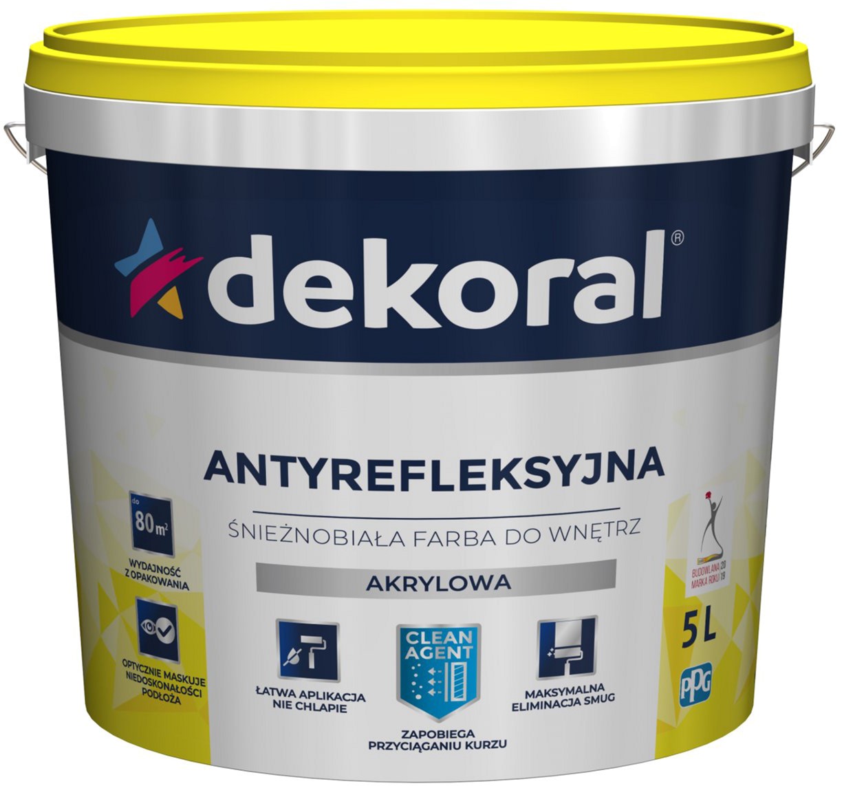 

Краска акриловая антибликовая Dekoral 5 л Снежно-белая (DL-370396)