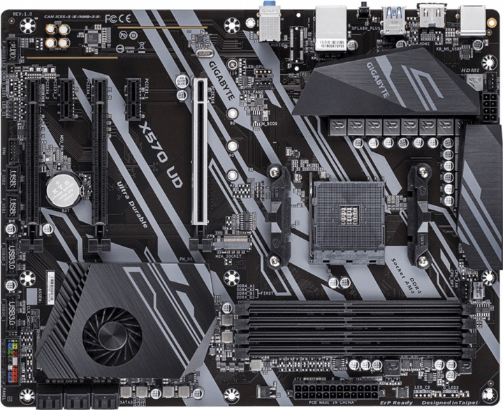 

Материнская плата AM4 (X570) Gigabyte X570 UD, X570, 4xDDR4, CrossFire, Int.Video(CPU), 6xSATA3, 1xM.2