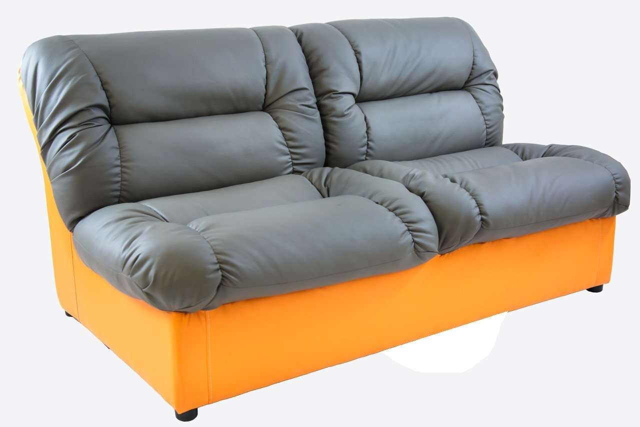 

Диван HOMELIKE Магнат Сидней-2 Комби к/з Zeus Deluxe Dark Grey/Orange