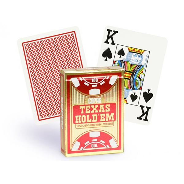 

Карты для покера Copag Texas Hold ‘Em Poker Jumbo Index красные