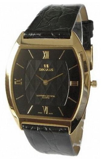 

Женские наручные часы Seculus 1613.1.106 black, pvd, black leather