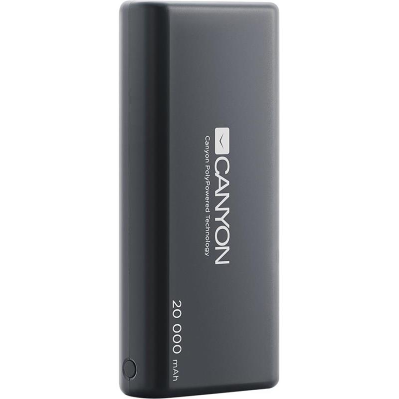 

УМБ Power Bank Canyon 20000mAh 2USB 2.1A Black (CNS-CPBP20B)