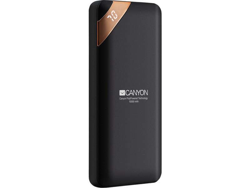

УМБ Power Bank Canyon 10000mAh 2USB Type-C 2.1A Black (CNE-CPBP10B)