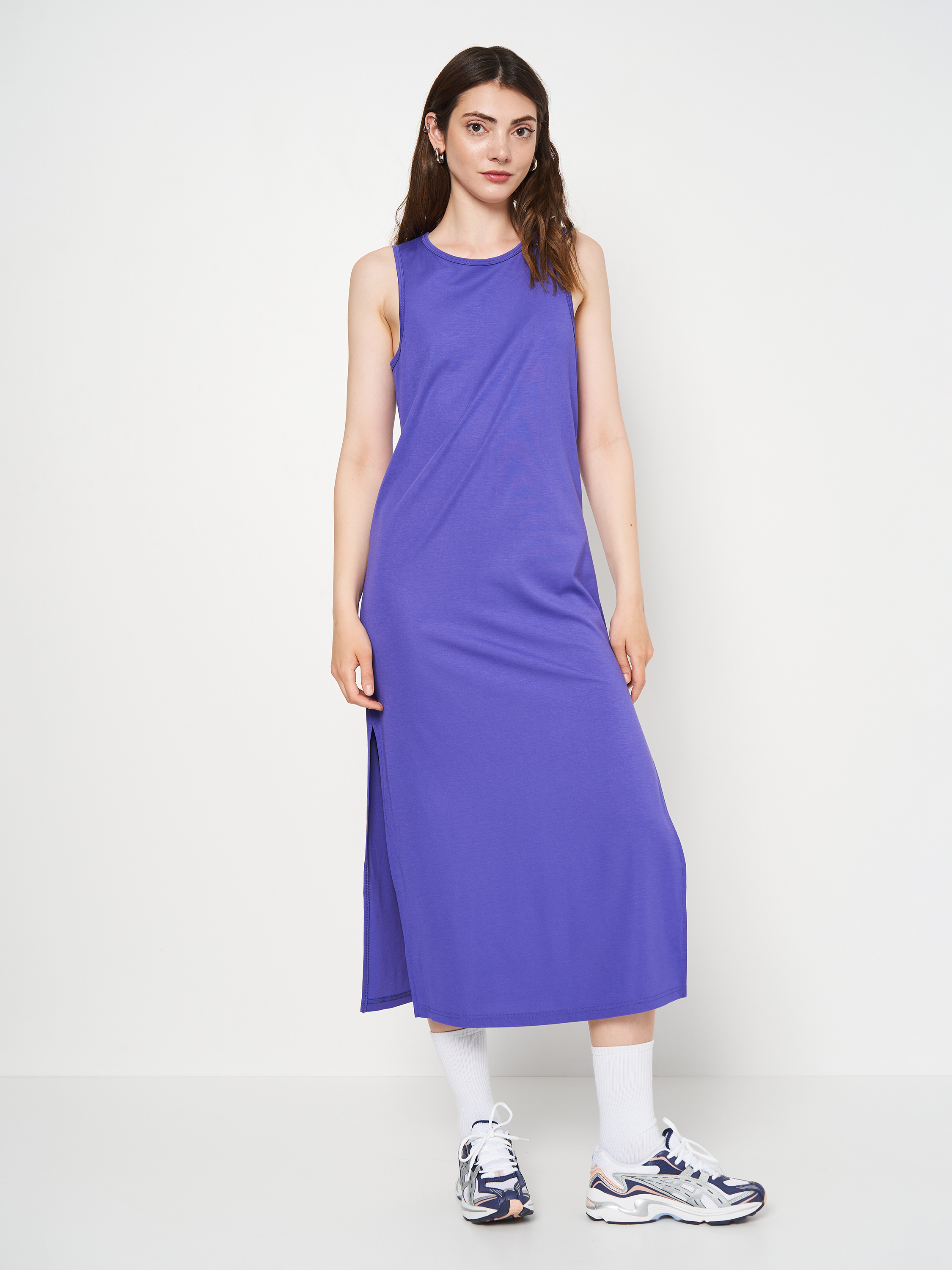 Акція на Сукня міді літня жіноча 4F Dress F049 4FSS23TDREF049-51S M Фіолетова від Rozetka