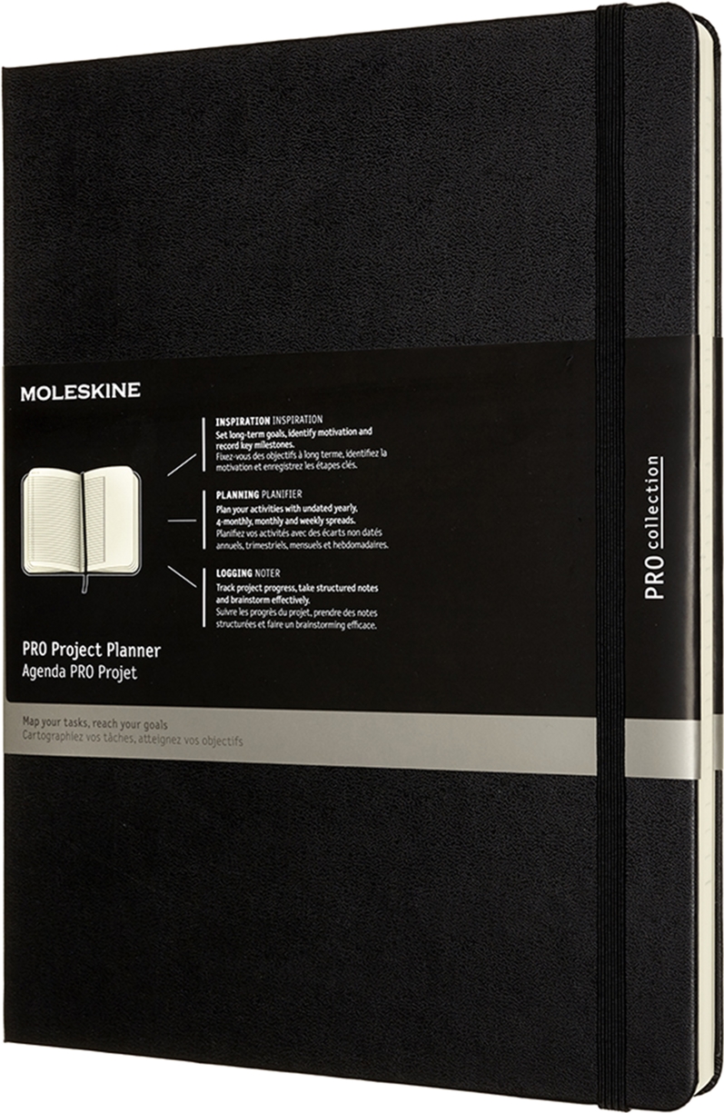 

Планировщик проектов Moleskine PRO 19 х 25 см 288 страниц Чёрный (8056420851373)