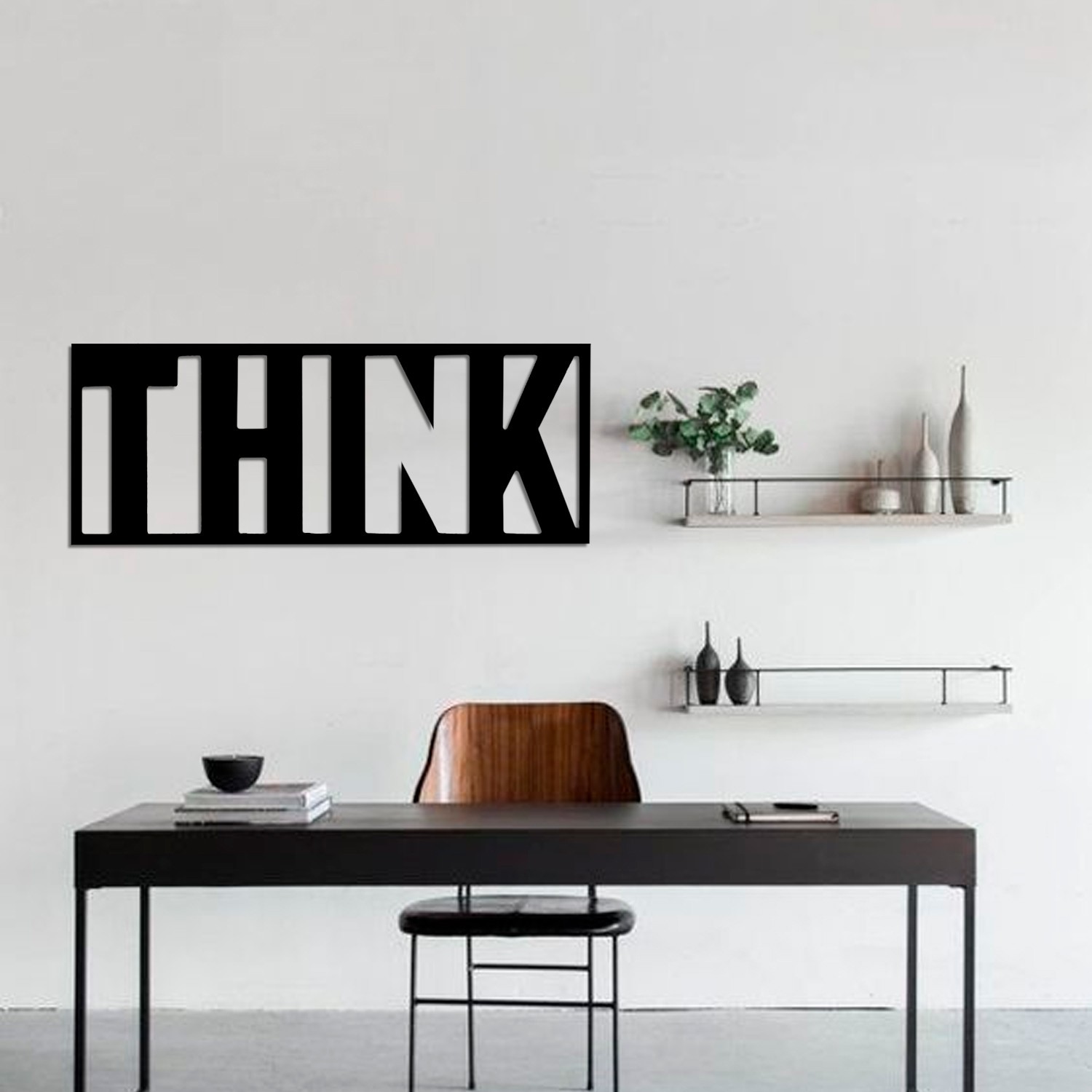 

Картина с дерева на стену Think 100 см 300090