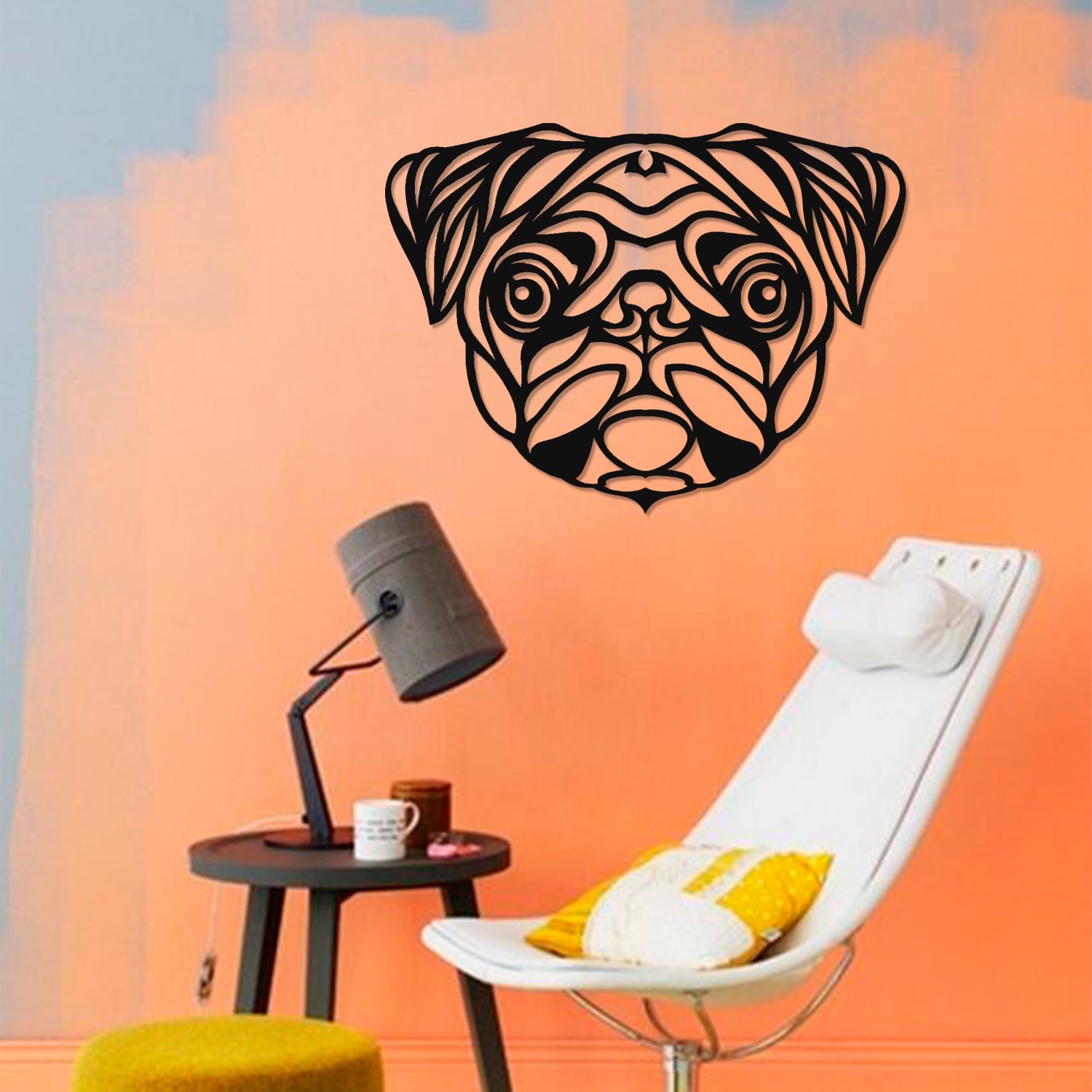 

Картина с дерева KoDi на стену Mops 100 см 300040
