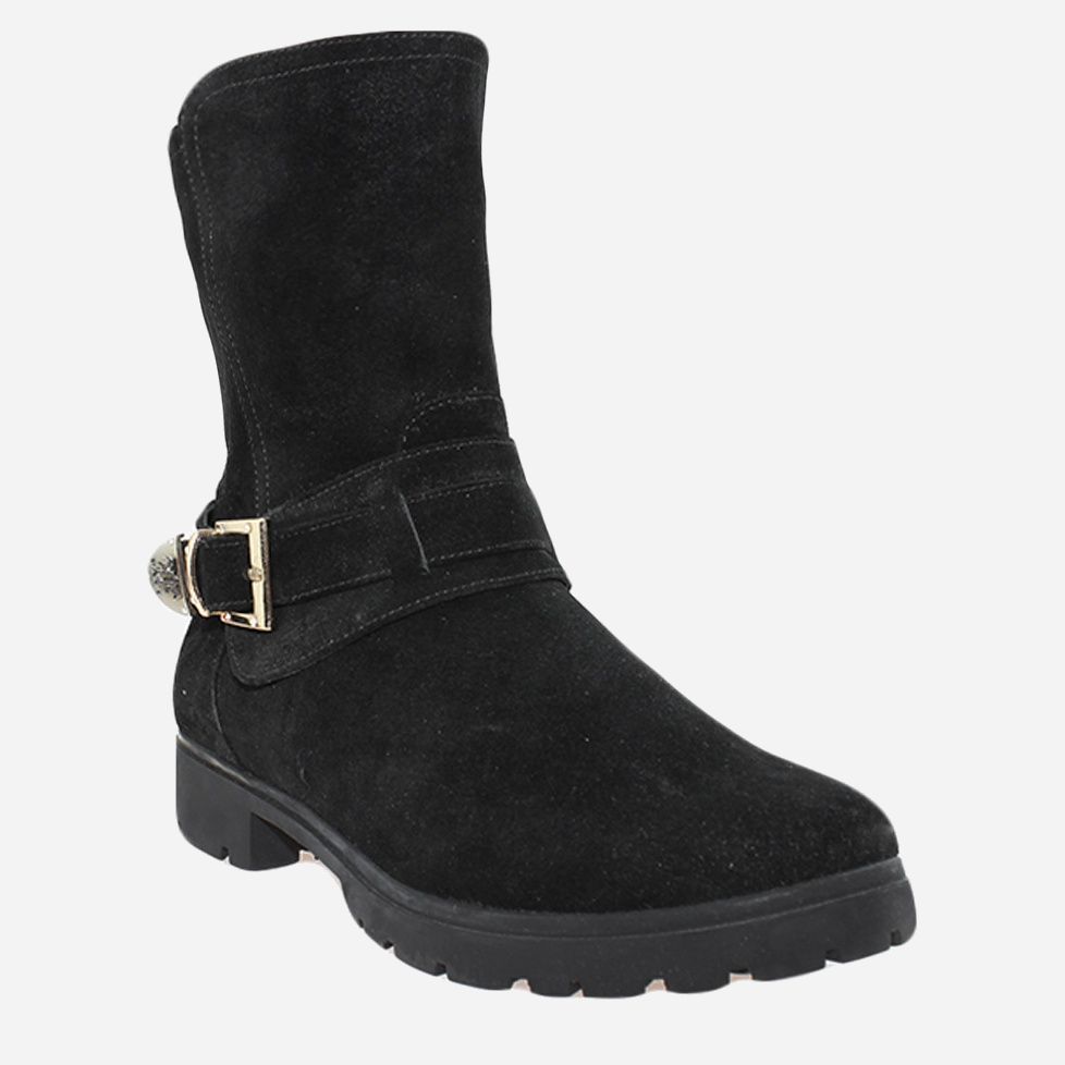 Акція на Жіночі зимові черевики високі Favi RF0435-11 37 23.5 см Чорні від Rozetka