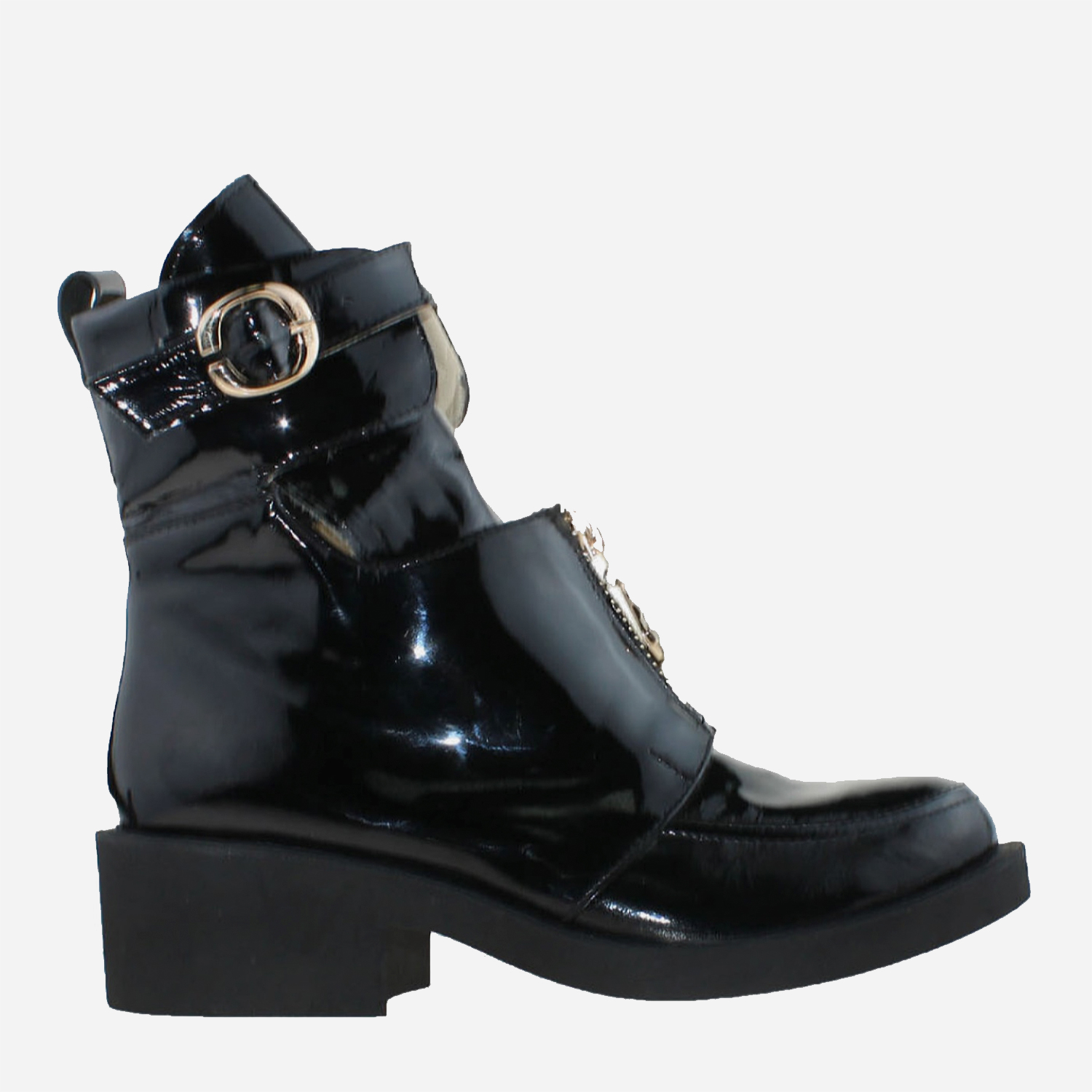 Акція на Жіночі зимові черевики високі Olevit RO19216 37 23.5 см Чорні від Rozetka