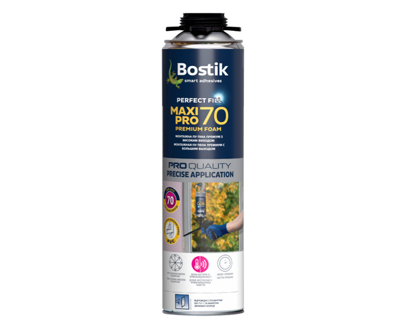 

Пена монтажная BOSTIK MAXI PRO 70 PREMIUM с увеличенным выходом 870мл