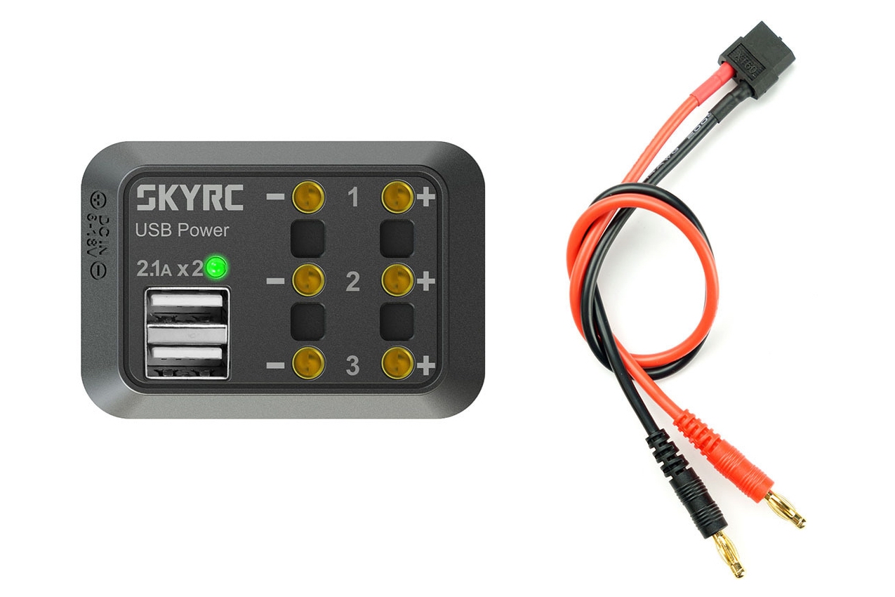 

Разветвитель питания SkyRC SK-600114-01 с USB (бананы)