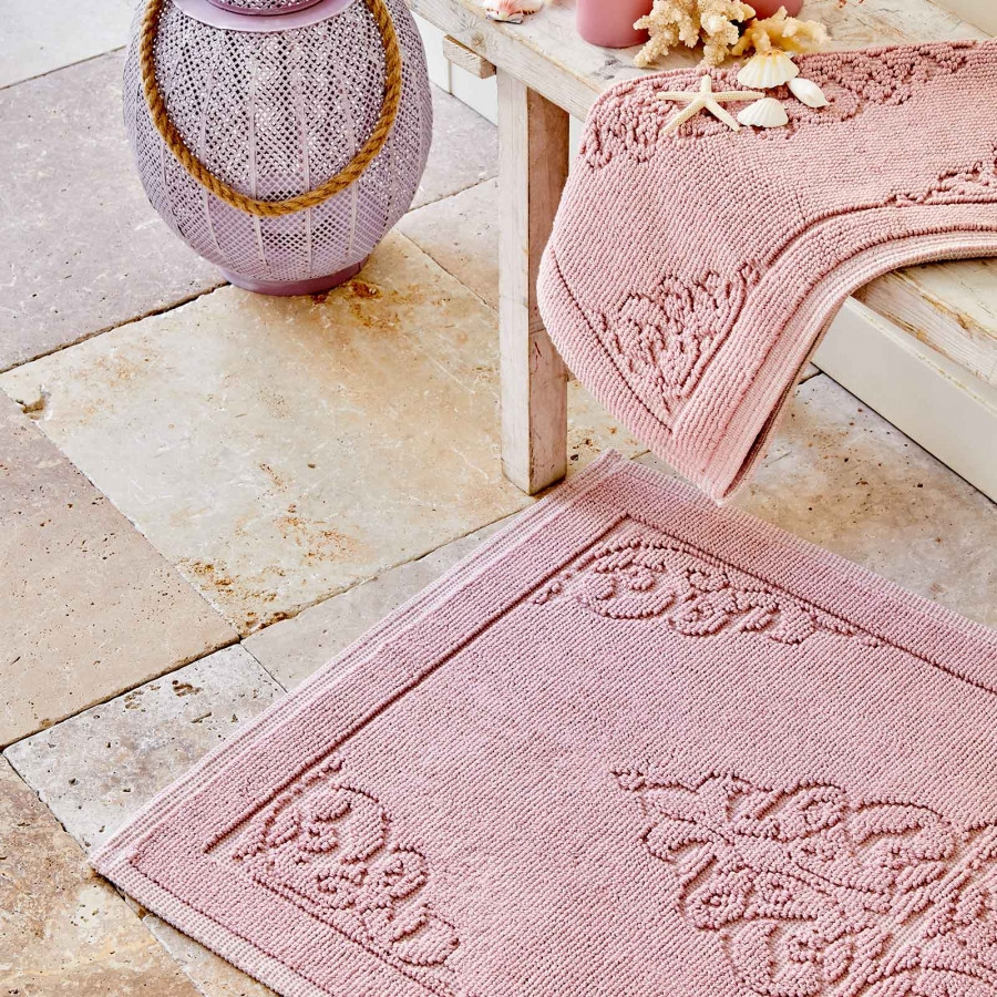 

Набор ковриков Karaca Home - Milly pudra пудровый 60*100+50*60