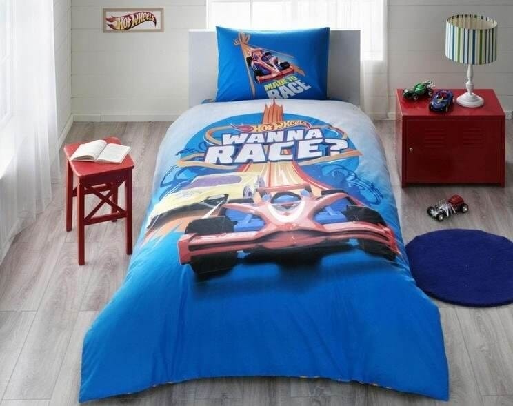 

Комплект постельного белья Tac Disney Hot Wheels Rase подростковое