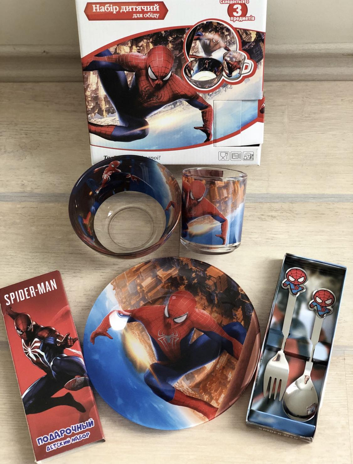 

Набор детской посуды из 5 предметов Человек Паук Spider-Man