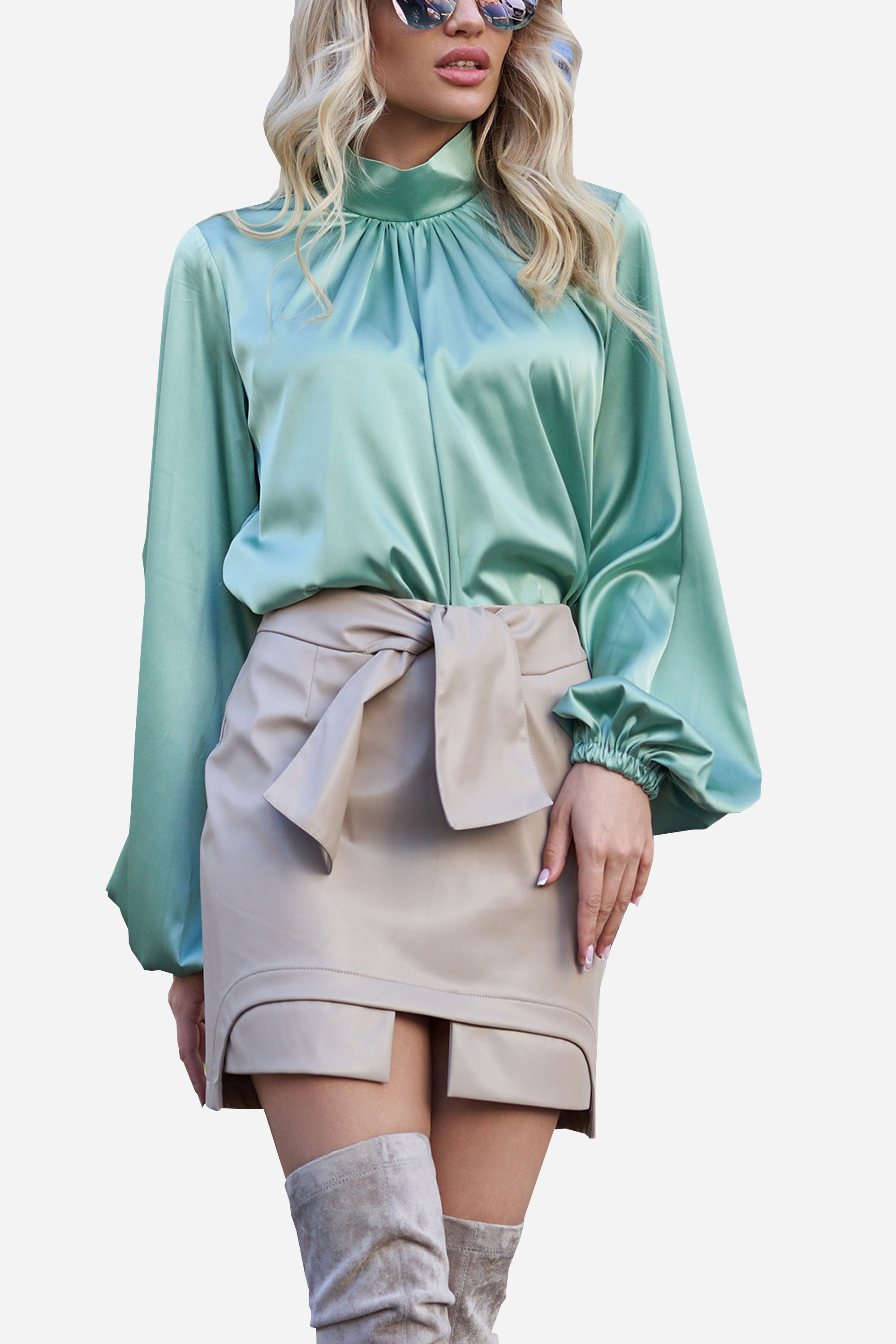 

Блузка Jadone Fashion Гранде M (44) Оливковая
